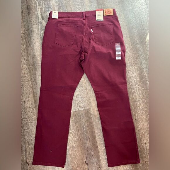 Levi's Plus Classic Straight Jeans Windsor Wine- Size 18W - Picture 5 of 12